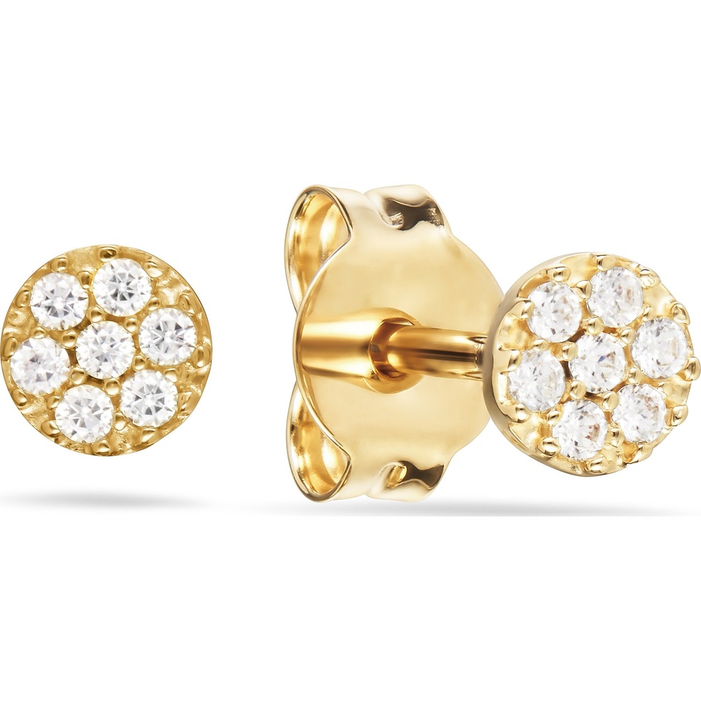FAVS Boucles d'oreilles à fermoir à poussette 375 Or jaune Boucles d'oreilles