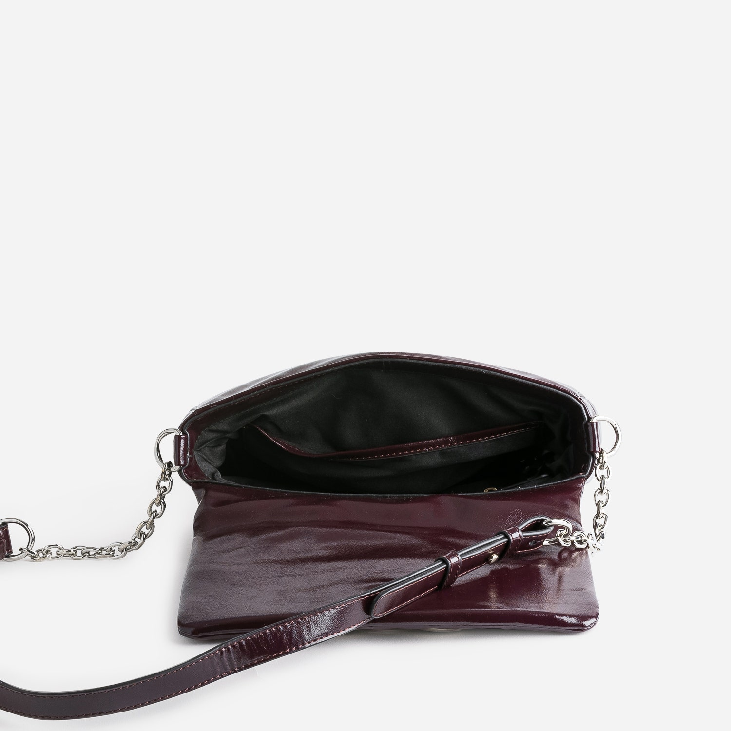Sac à main TEXTO bordeaux glacé décor mors