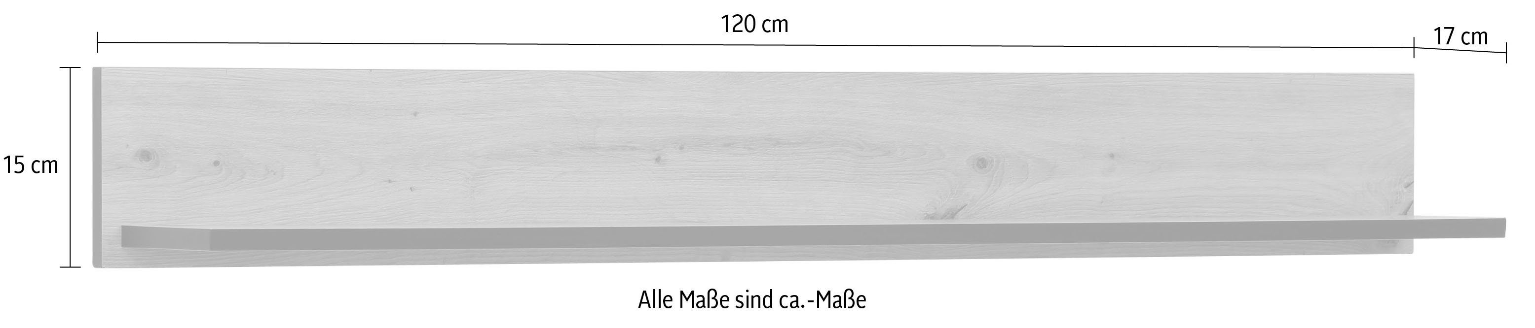 HELA Wandboard Ariana, Schwarz abgesetzte Kanten, 120 cm