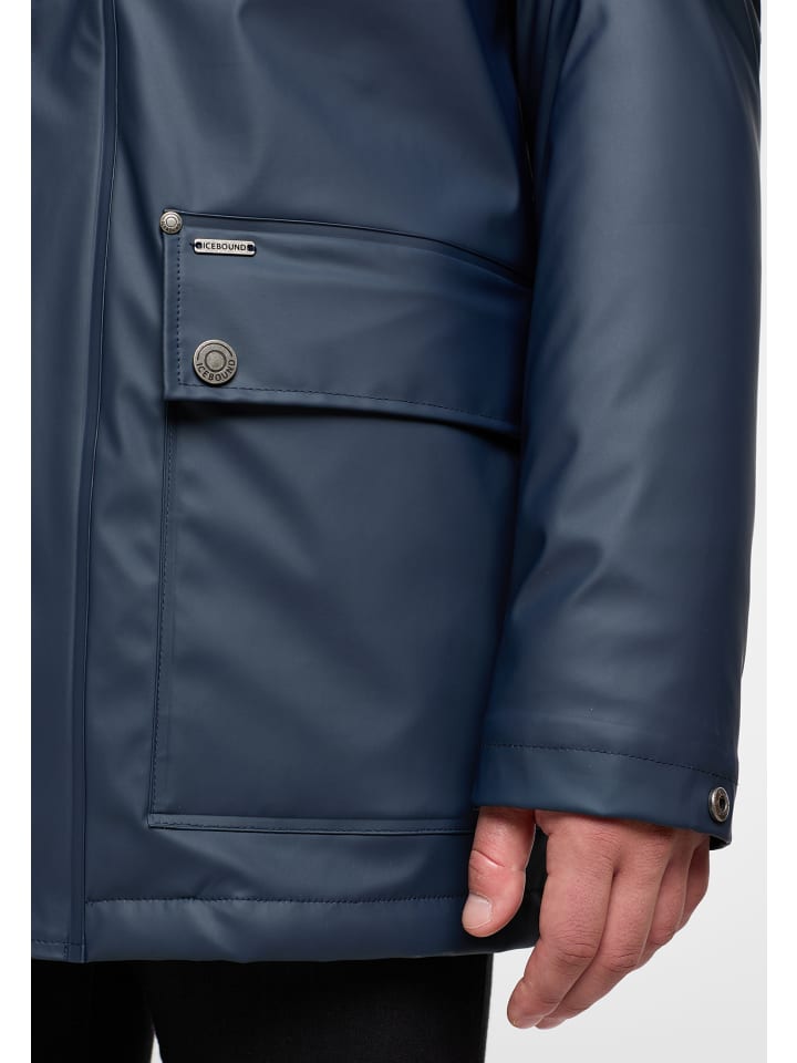 ICEBOUND Regenjacke Mit Teddyfutter in Marine günstig kaufen