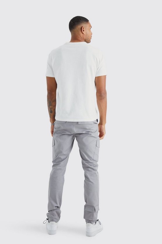 Tall Slim-Fit Ripstop Cargo-Hose mit Text-Print