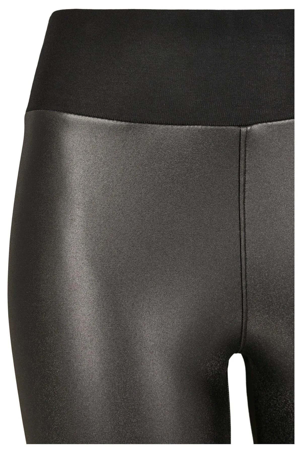 Urban Classics  Damen Leggings aus Kunstleder mit hoher Taille, 2er-Pack