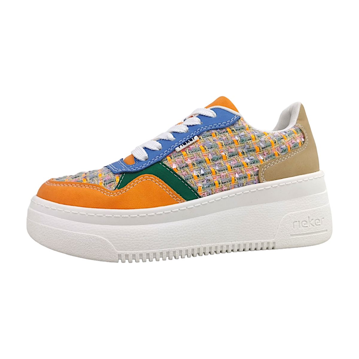 Rieker Mamur/Beirut/Nabuk./Morel M7812-91 Mehrfarbig 91 Carrot/ Blau/ Smara