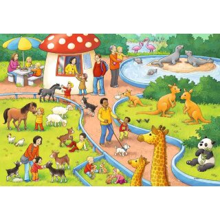Ravensburger Kinderpuzzle - Ein Tag im Zoo