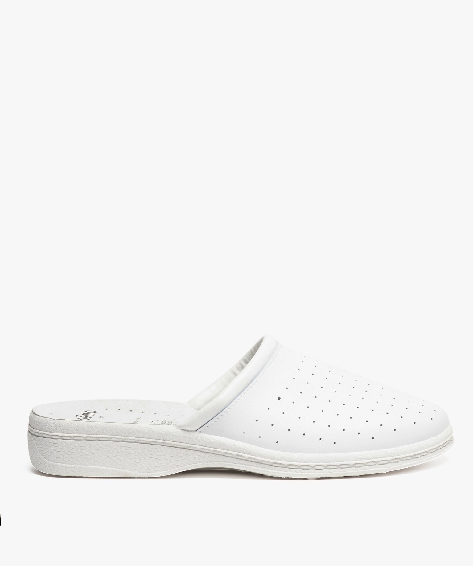 Sabots homme confort dessus uni perforé blanc | GEMO