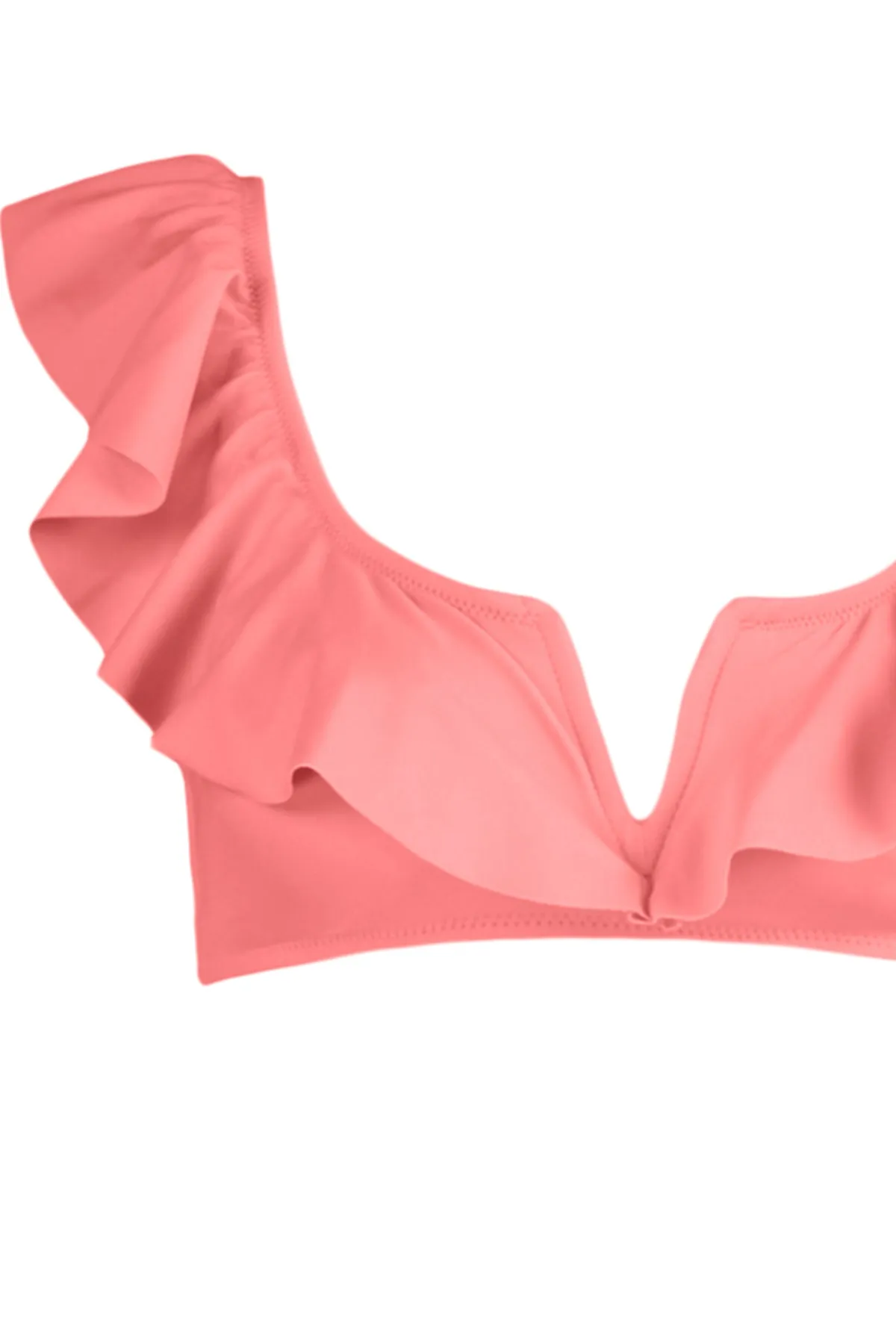 Trendyol Collection  Rosafarbenes Bralette-Bikinioberteil mit Volant TBESS21BU0053