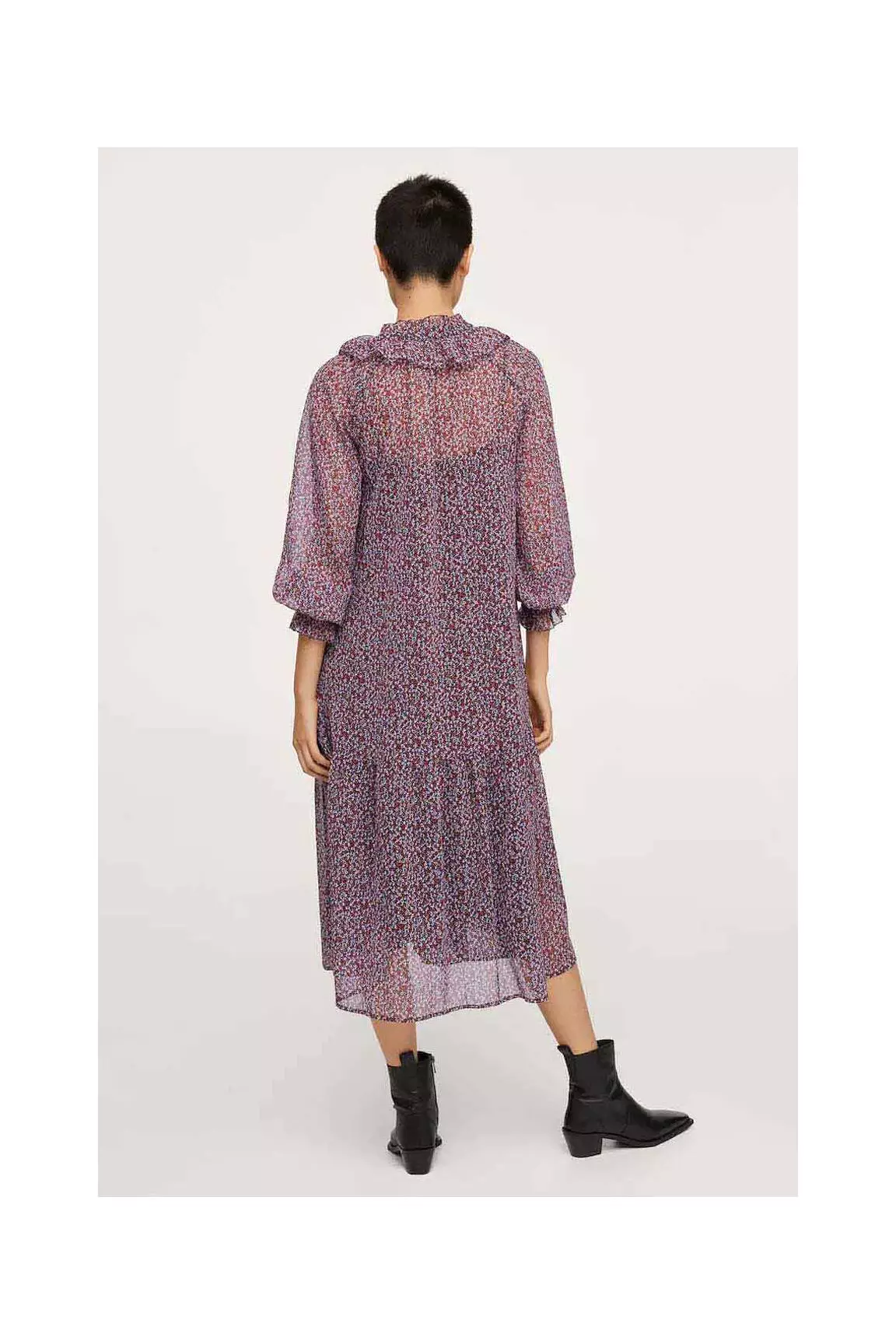 Mango Robes Mi Longues Femme couleur rouge