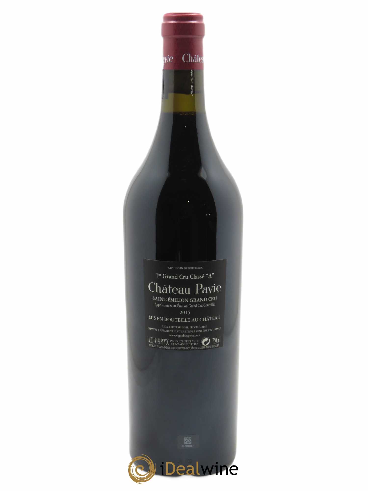 Château Pavie 1er Grand Cru Classé A  2015 - Lot de 1 Bouteille