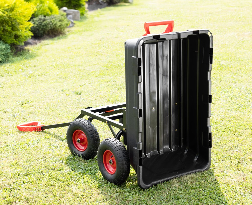 Green Yard GreenYard® Gartenwagen mit Kippfunktion, Volumen 65l,Tragkraft 550kg, Handwagen Bollerwagen
