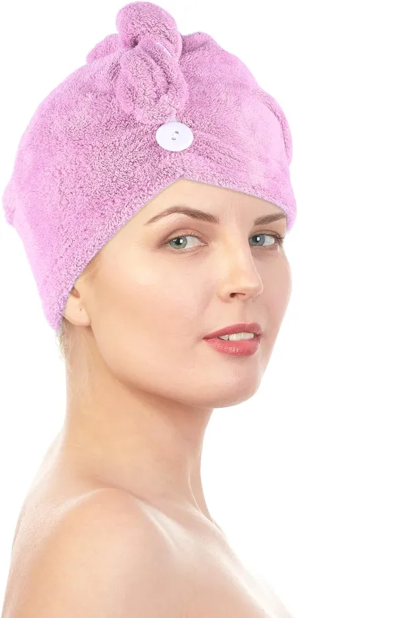 Zeynep Tekstil  Rosa Haartrocknungskappe | Haartuch | Pool Meer Strand Haartrockentuch