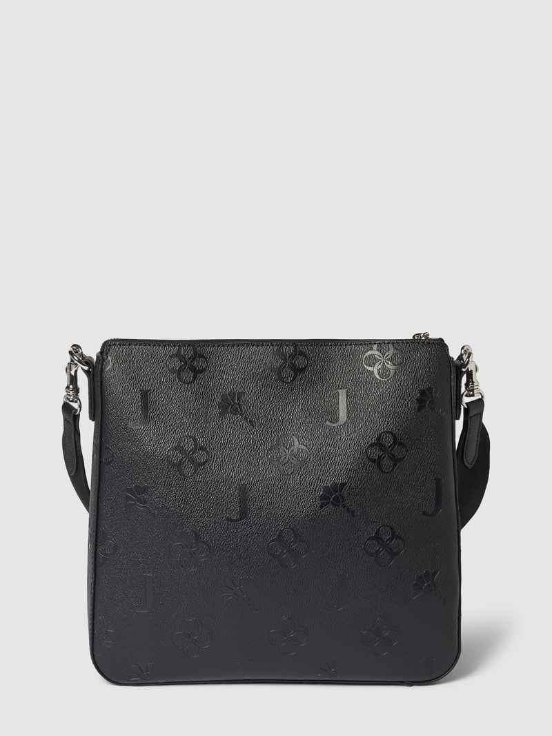 Handtasche mit Label-Muster Modell 'Decoro stampa jasmina' in black