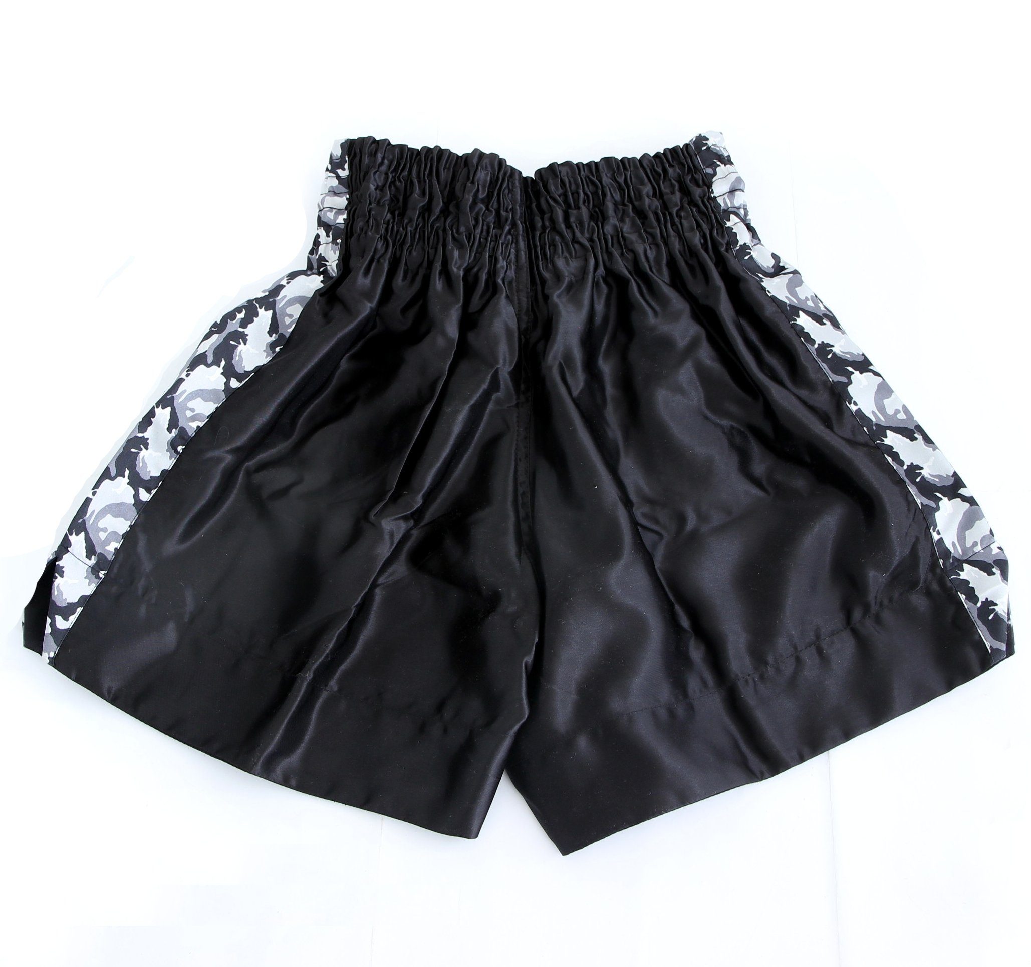 BAY-Sports Sporthose Muay Thai Kick Hose Shorts Thaiboxhose Thaiboxen MMA kurz Kickboxen (MMA, Krav Maga, XXS - XXL, traditionell mit aufgenähter Thai Schrift) Modell Remy