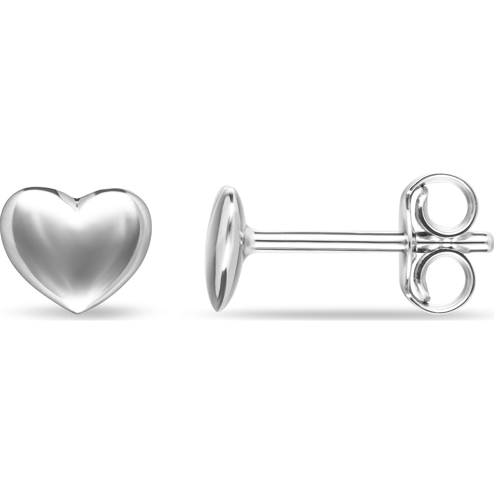 FAVS Boucles d'oreilles à fermoir à poussette 375 Or blanc Boucles d'oreilles