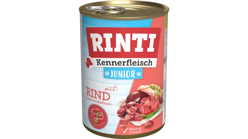 RINTI Hundenassfutter Kennerfleisch Junior + Rind 400 g