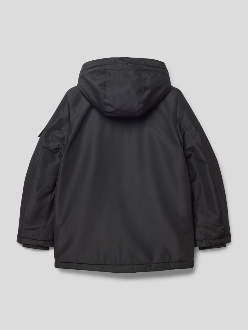 Jacke mit Label-Patch Modell 'BACK TO SCHOOL' in schwarz