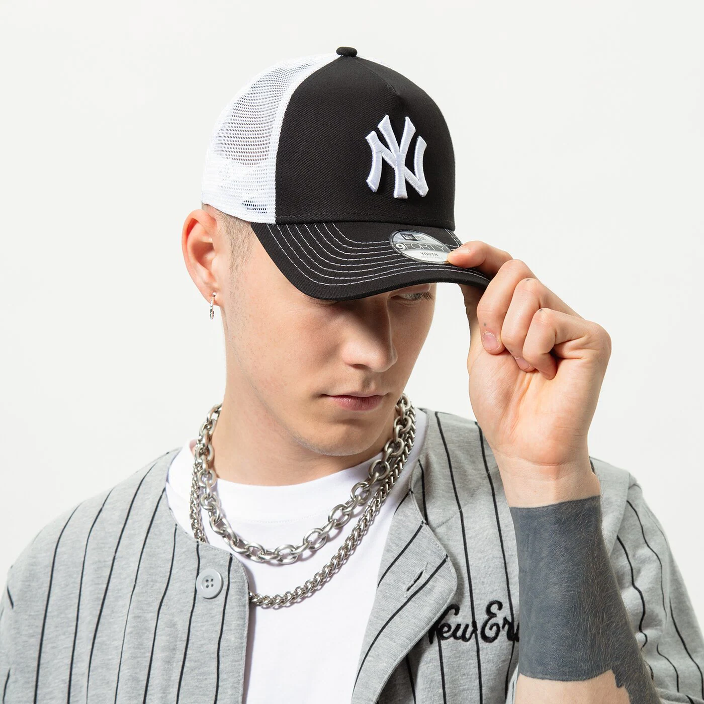 NEW ERA MÜTZE KIDS ESS 940® AFRAME TRUCKER NYY NEW YORK YANK Schwarz