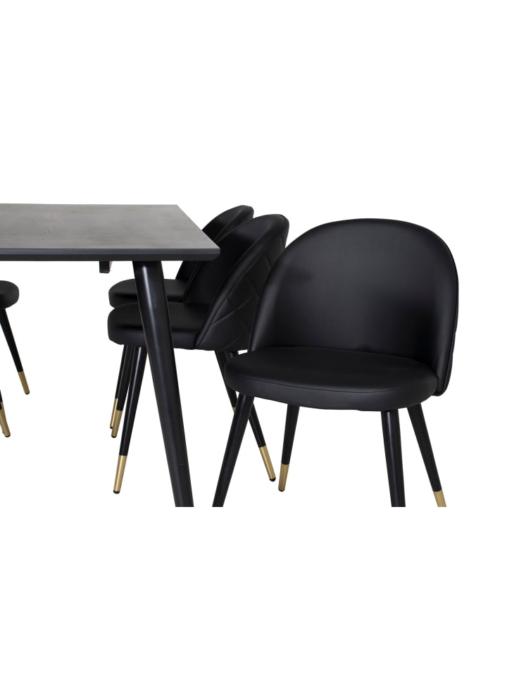 ebuy24 Essgruppe Dipp 50 (7-teilig) Schwarz 90 x 180 cm günstig kaufen onesize