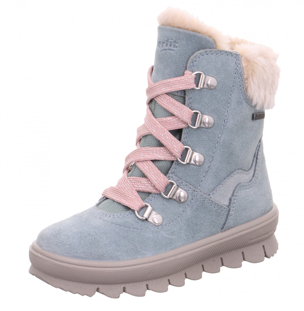 FLAVIA - Hellgrün/Rosa Boots mit Reißverschluss