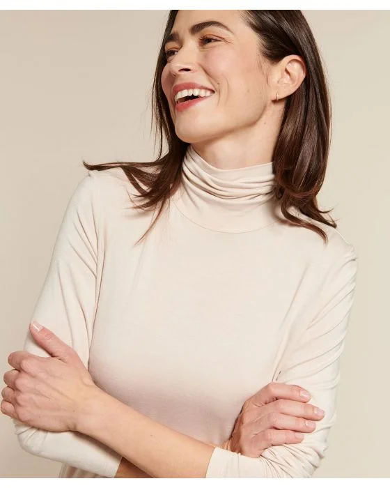 Sous pull maille col roulé