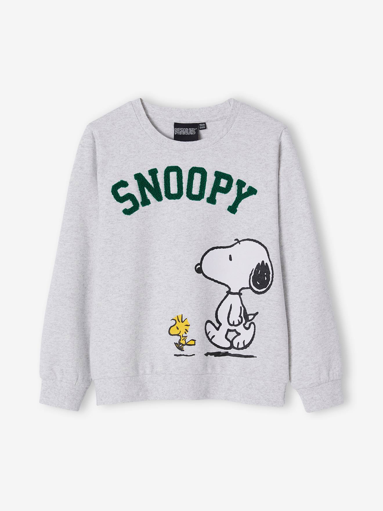 Sweat garçon Snoopy Peanuts® gris clair chine