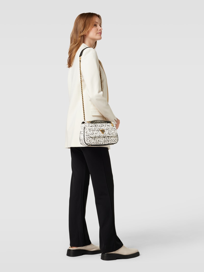 Crossbody Bag mit Allover-Muster in weiß