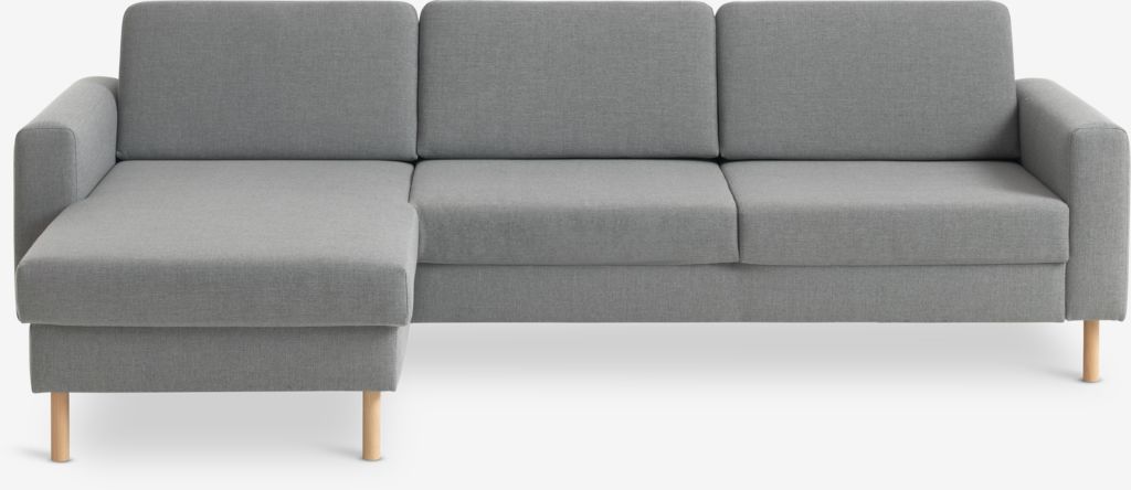 Sofa SVALBARD z leżanką SVALBARD jasnoszara