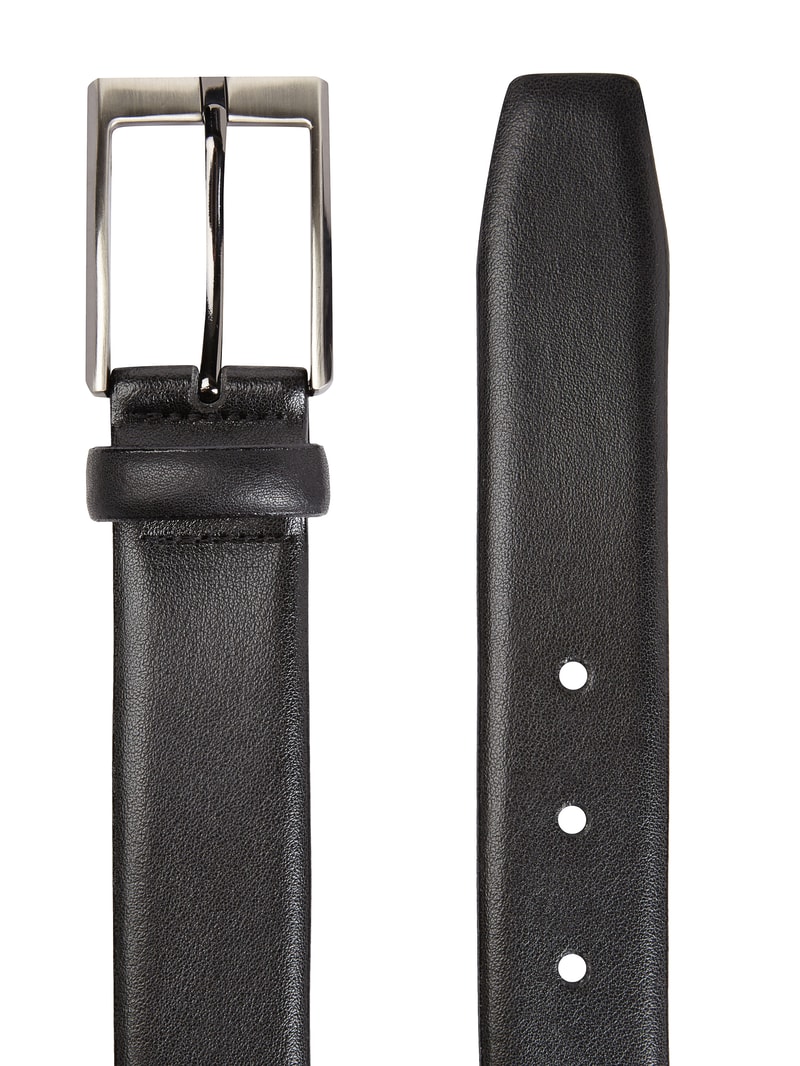 Gürtel aus Leder in schwarz