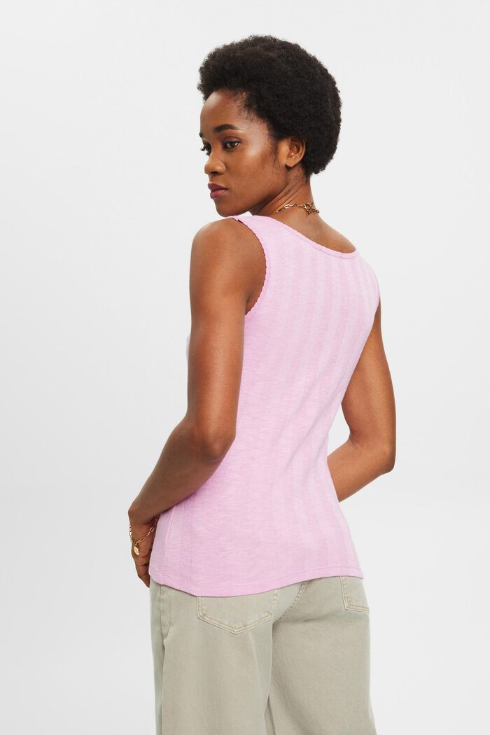 Tanktop aus Baumwolle in strukturiertem Ripp-Design