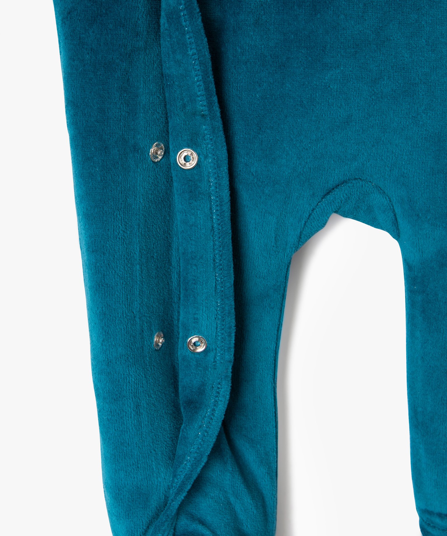 Pyjama bébé en velours avec ouverture devant et message br... bleu | GEMO