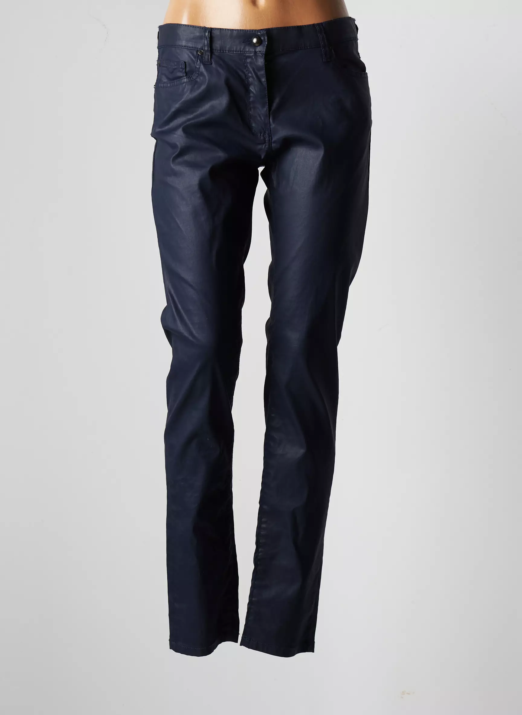 Carla Kops Pantalons Slim Femme couleur bleu