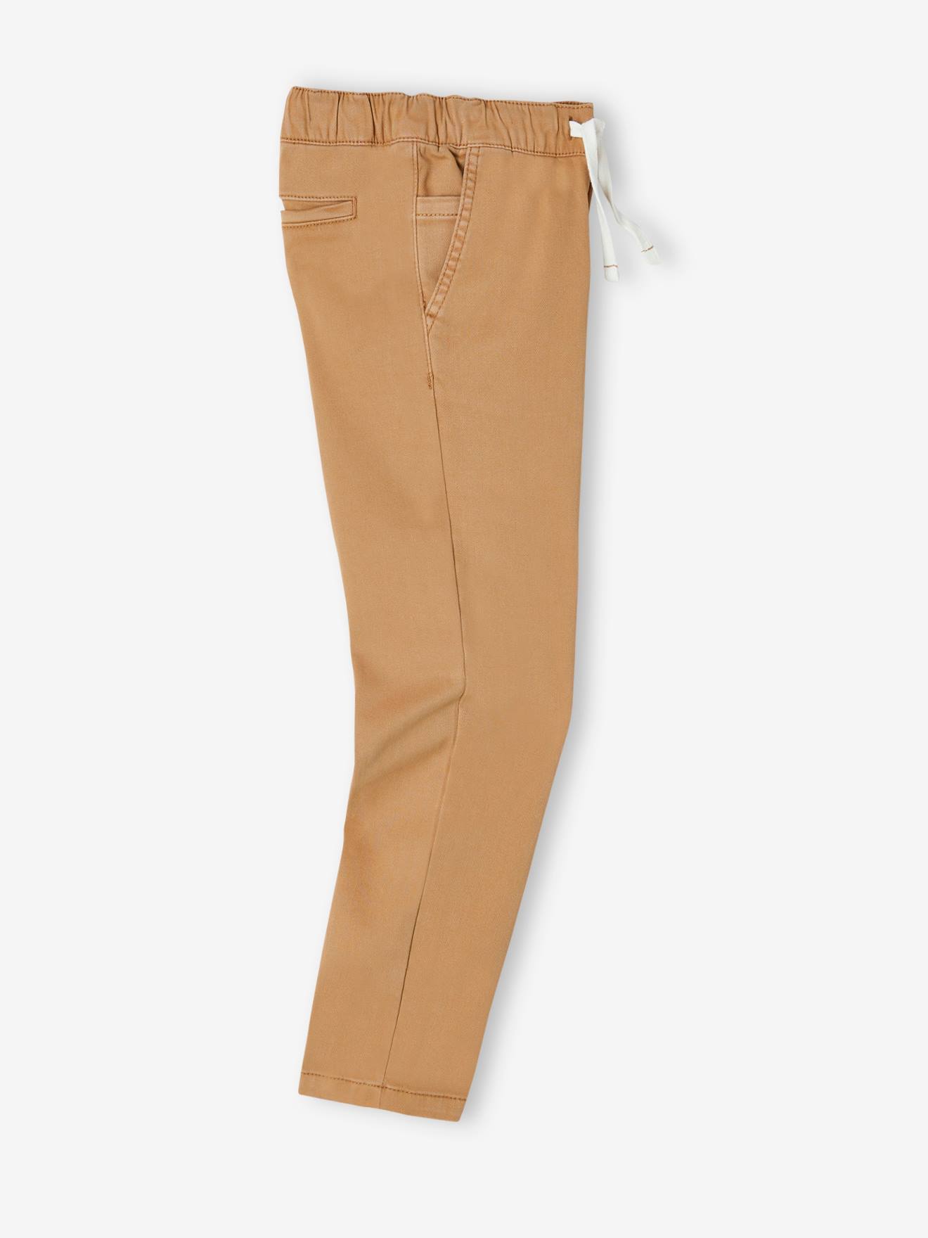Pantalon chino facile à enfiler garçon beige