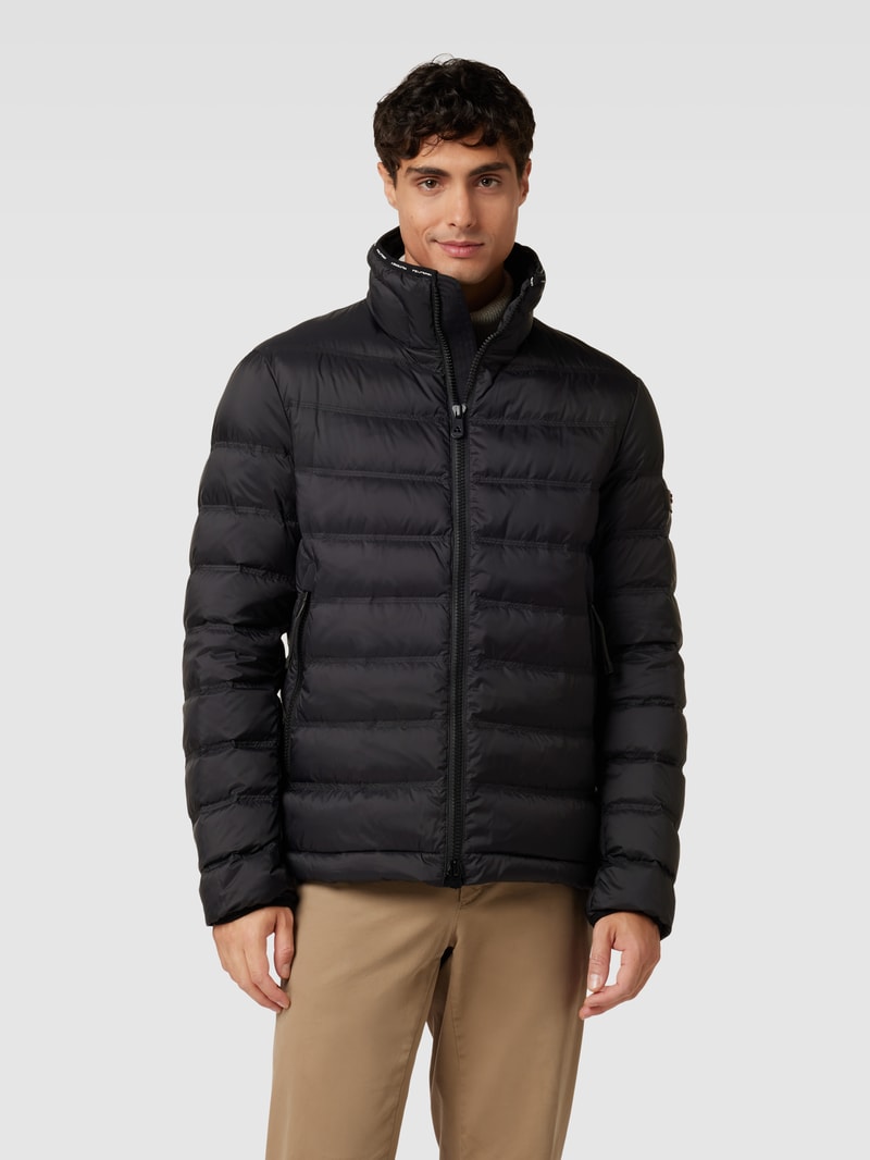 Steppjacke mit Stehkragen Modell 'PROSKE' in schwarz