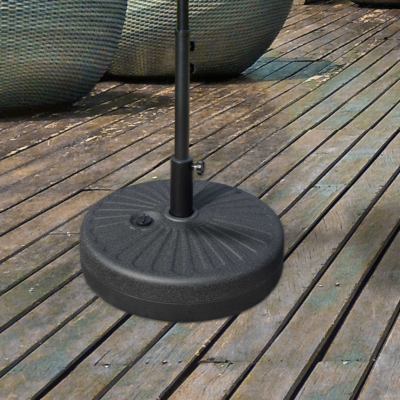 Outsunny Sonnenschirmständer 22 kg Regenschirm Base für Ø38/48mm HDPE