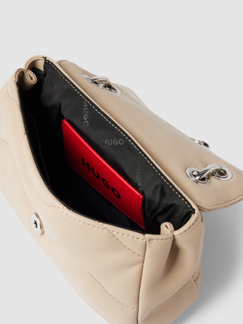 Handtasche mit Steppnähten Modell 'Lizzie' in sand