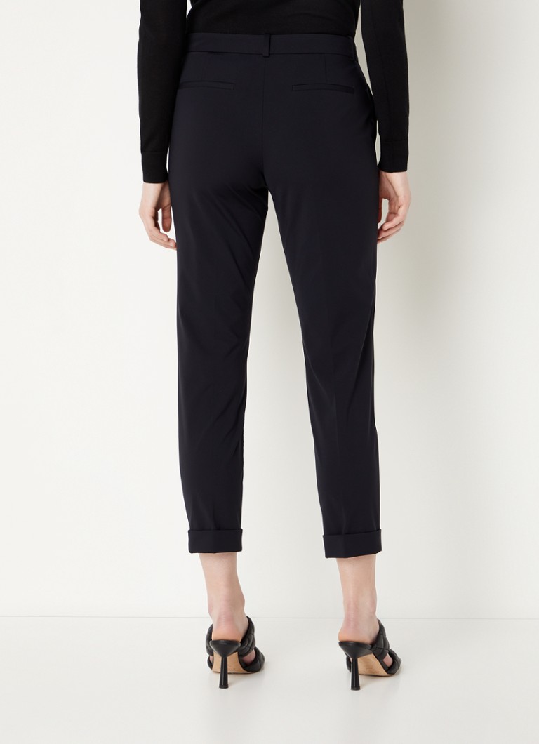 HUGO BOSS Tobaluka mid waist slim fit cropped trousers in travel fabric