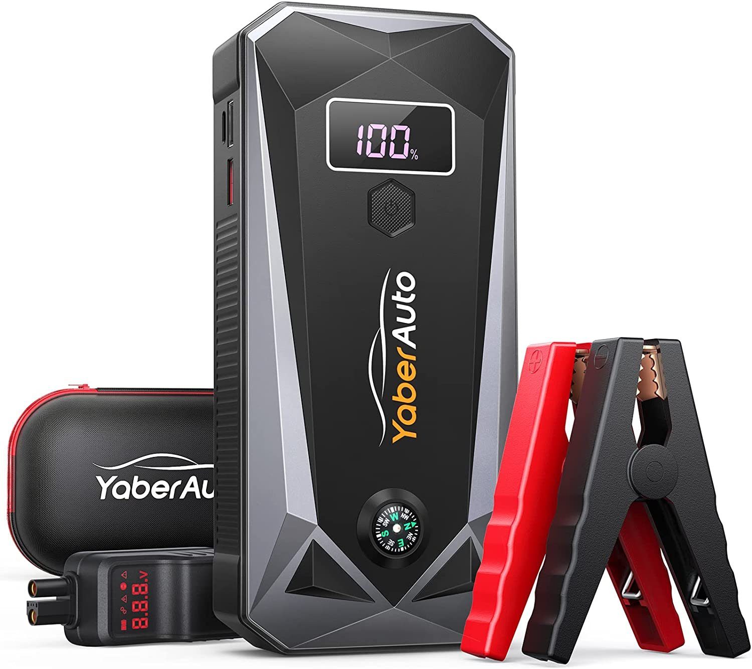 Yaber Starthilfegerät, Starthilfe Powerbank 3000A Spitzenstrom 21800mAh