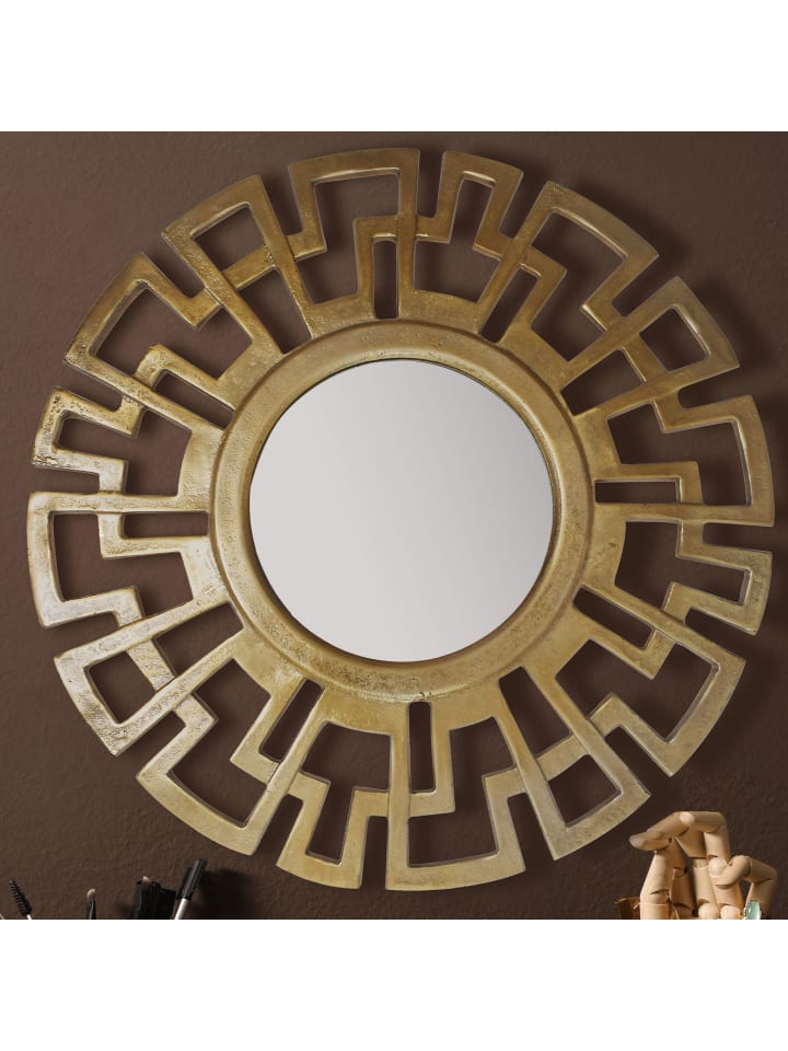KADIMA DESIGN Wandspiegel Art déco 60 cm Metall Design Hängespiegel , Aluminium günstig kaufen onesize