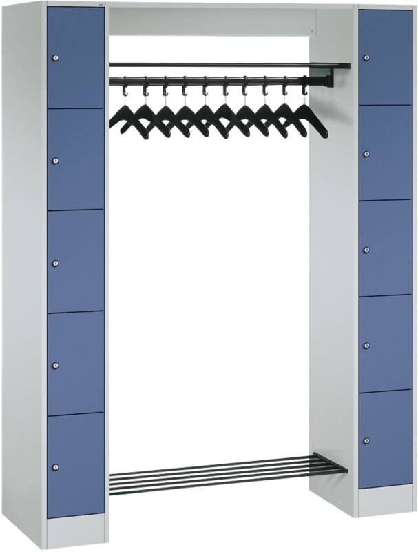 C P Serie 8070 Metall Schließfach 10 Türen Zylinderschloss 1.430 x 480 x 1.950 mm Lichtgrau 80710-00 S10105