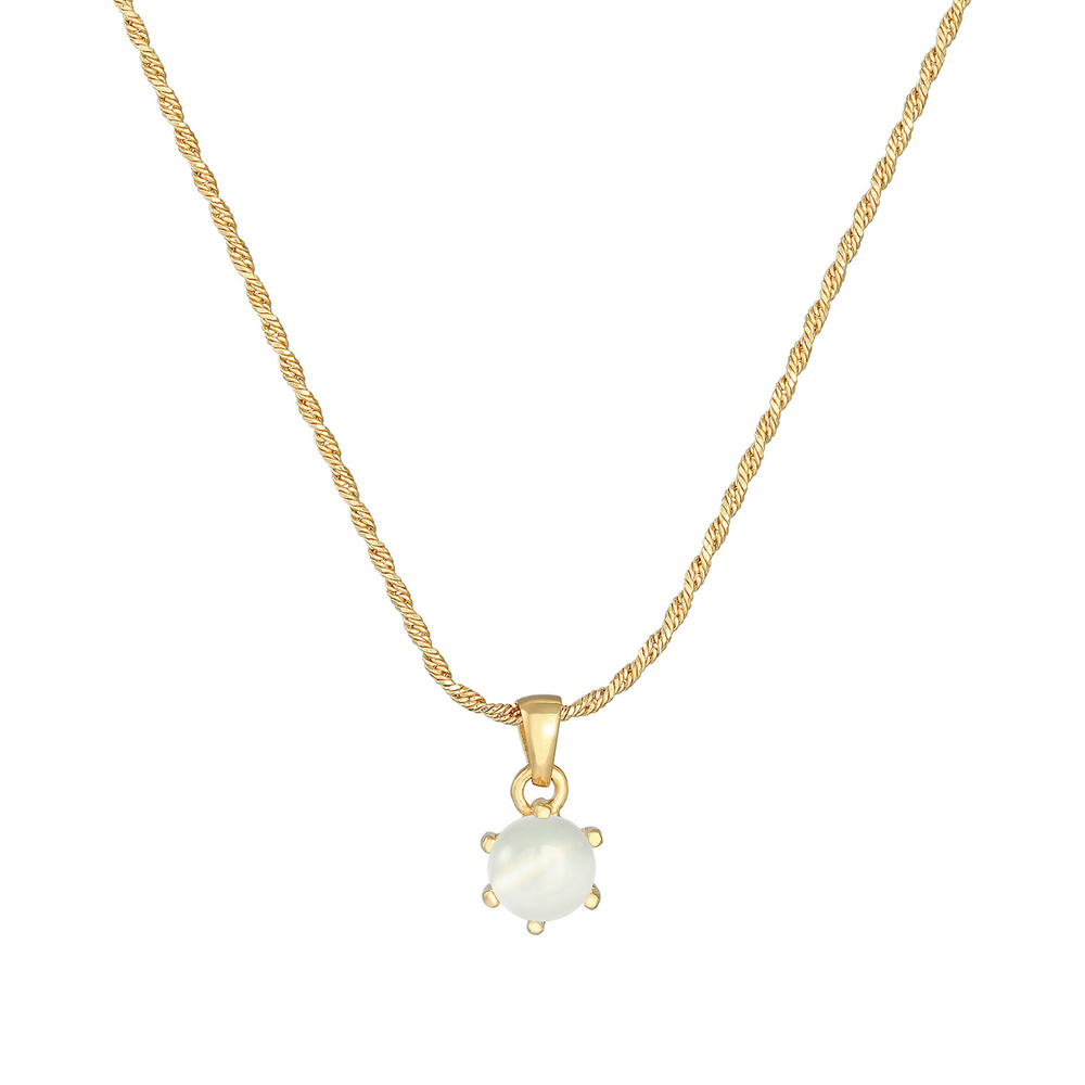 Elli PREMIUM Elli PREMIUM Collier Pendentif en pierre de lune pour dames Collier classique ave collier