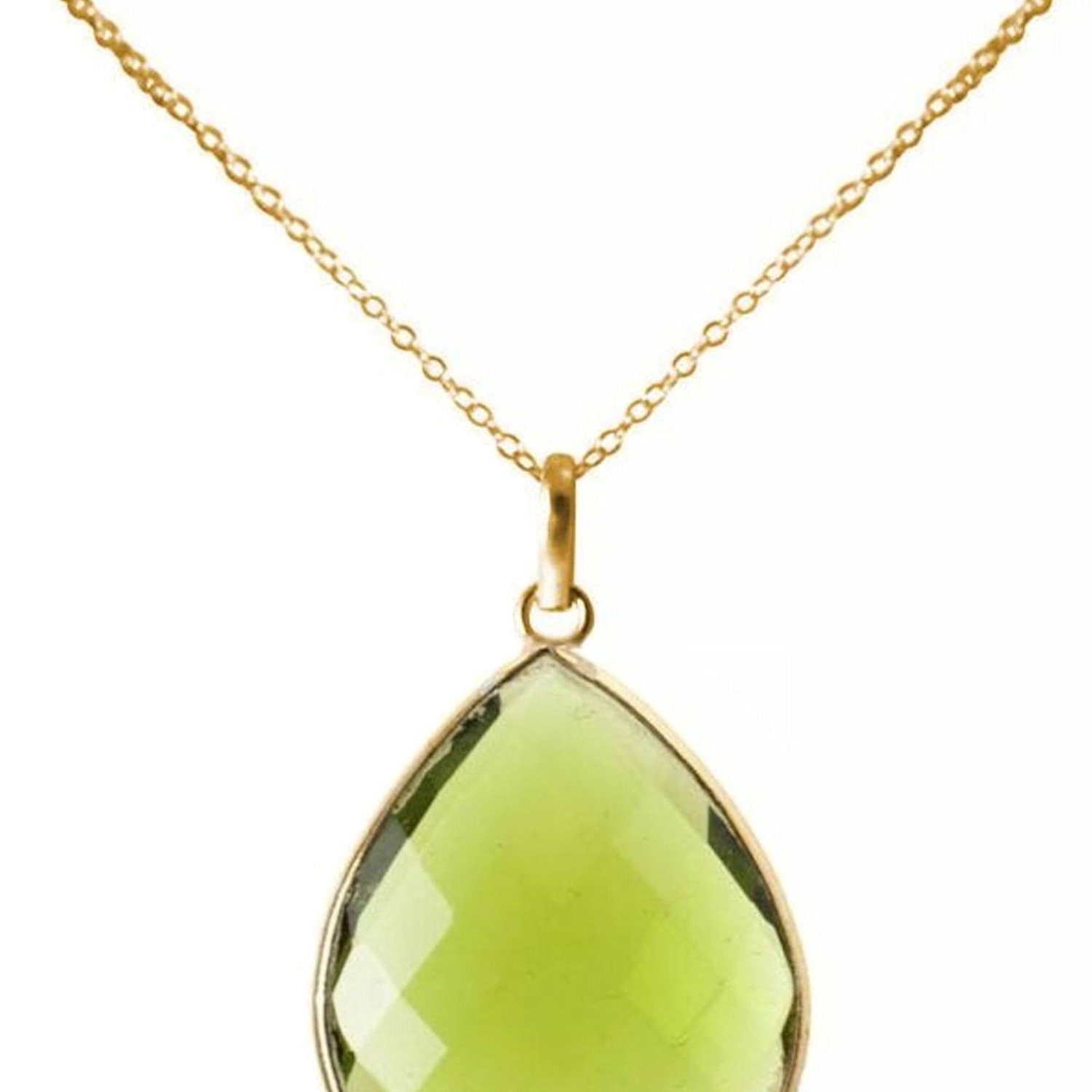 Halskette mit Anhänger 'Peridot Tropfen'