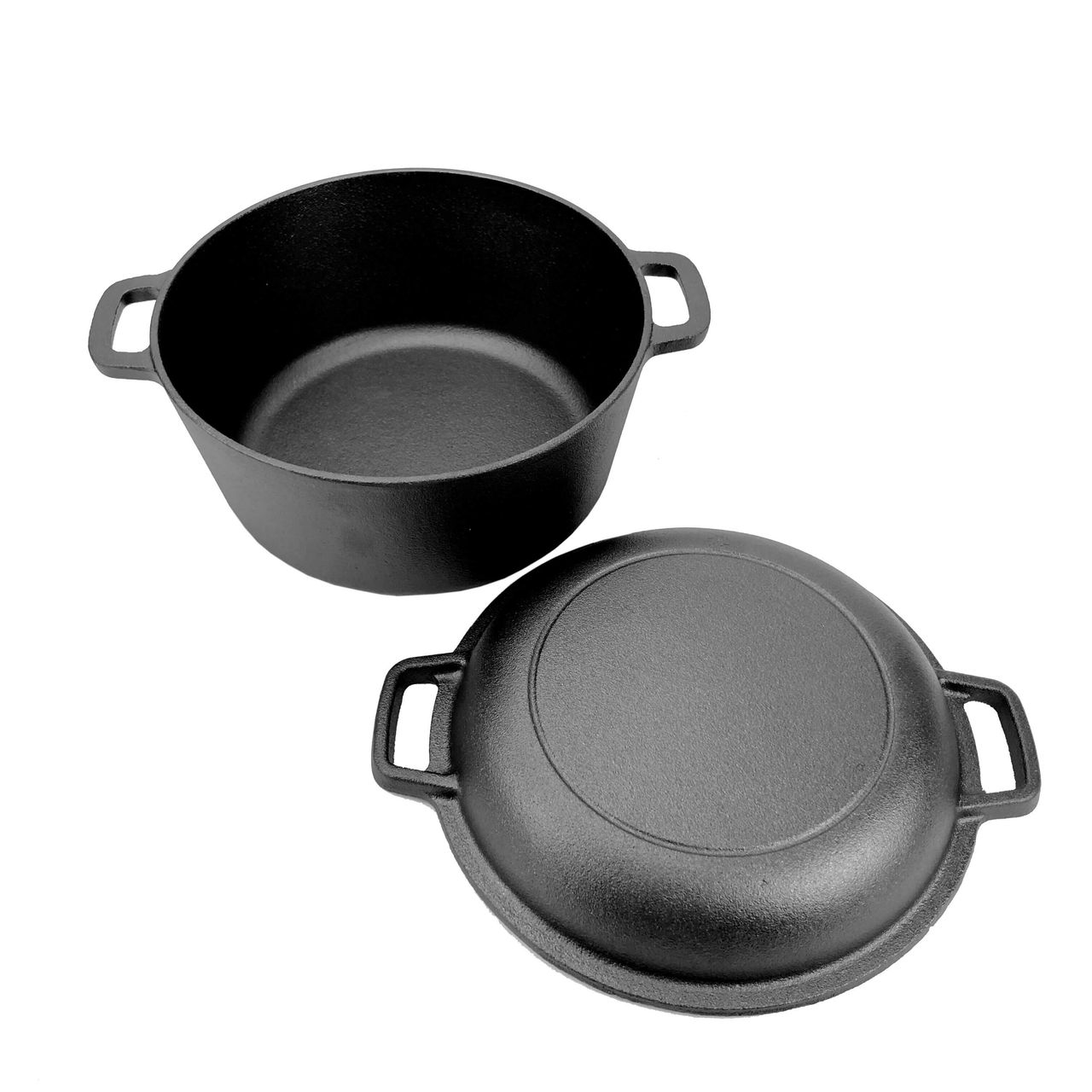 Allgrill Gusseisen Topf 26cm Ø, langlebig, gute Wärmespeicherung, leicht zu reinigen