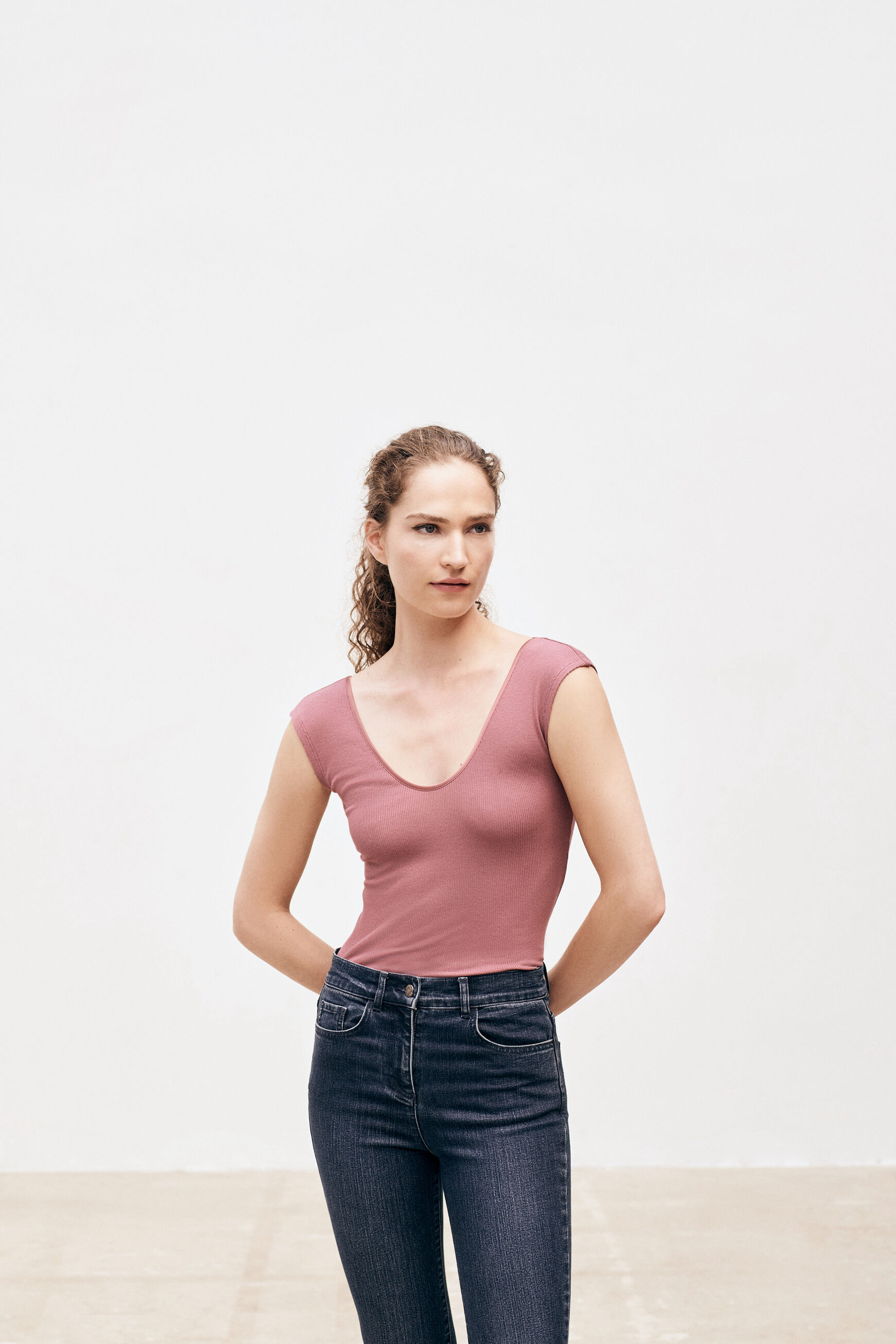 t-shirt nelson vieux rose femme