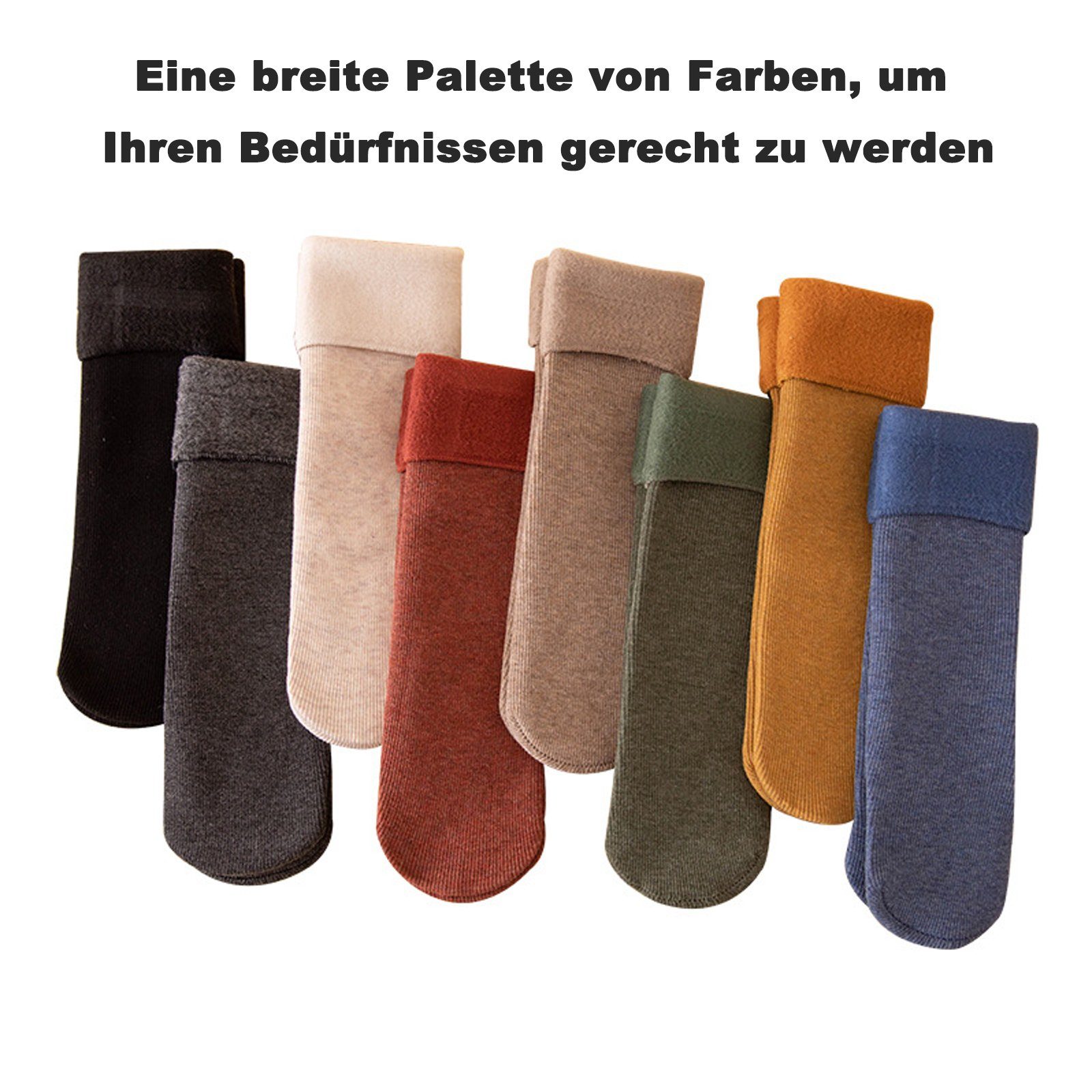 TOPMELON Thermosocken 2 Paar Thermosocken warme Winter Socken Schnee Socken