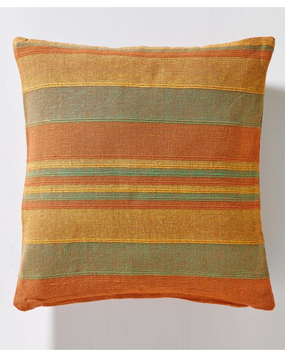 Lot de 2 housses de coussin unies et rayées