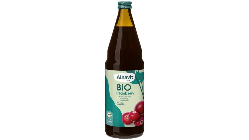 Alnavit Bio Cranberry Direktsaft glutenfrei 750 ml