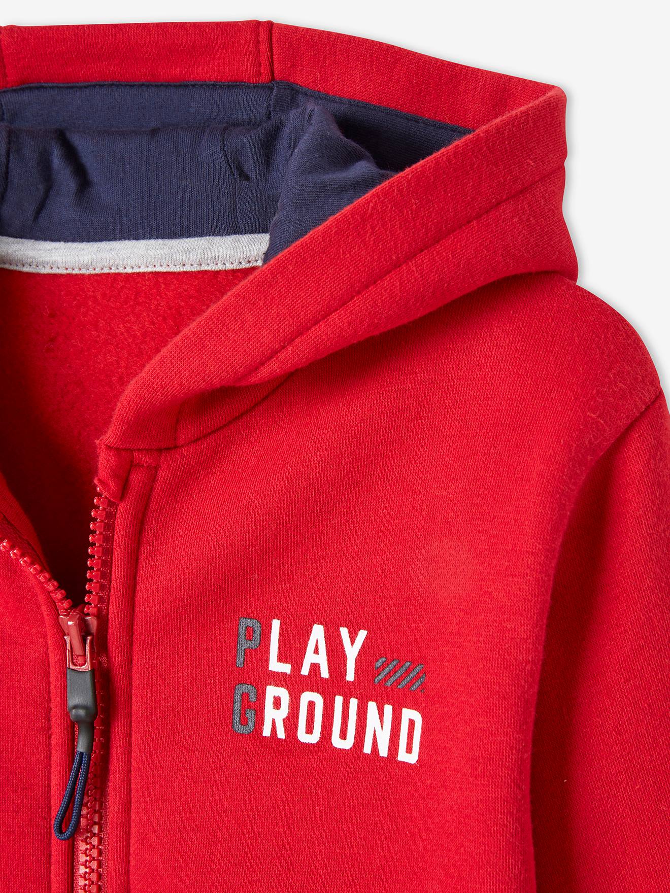Sweat zippé sport garçon Play Ground bleu vif