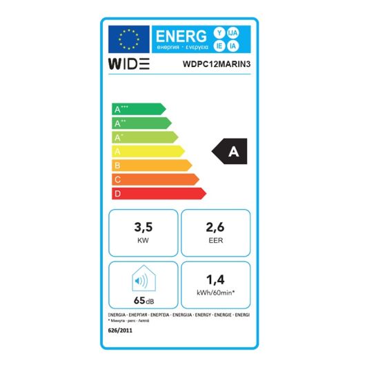 Aparat de aer condiționat portabil AGN WIDE 30M² WDPC12MARIN3 12.000 BTU
