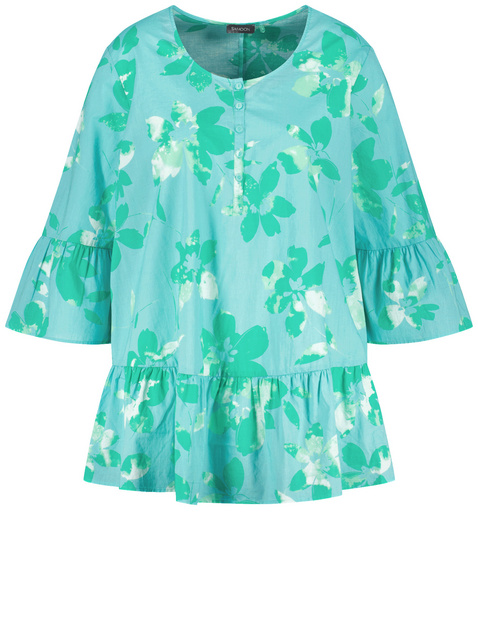 Ausgestellte Bluse mit Volants