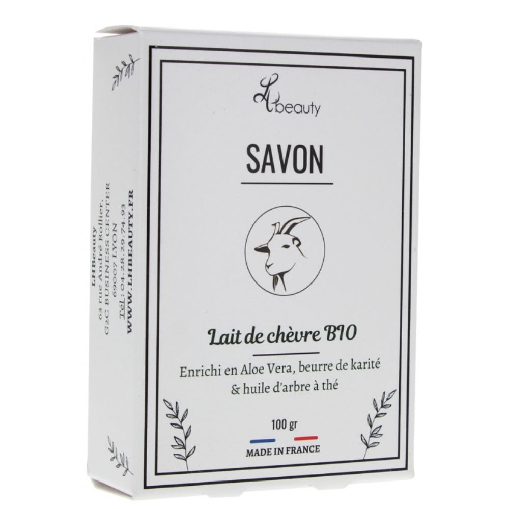 lh beauty SAVON MASQUE AU LAIT DE CHEVRE BIO ARBRE A THE ET ALOE VERA SAVON-MASQUE