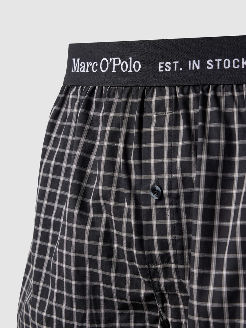 Boxershorts mit Allover-Muster im 2er-Pack in schwarz